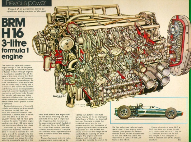 BRM H16 engine article